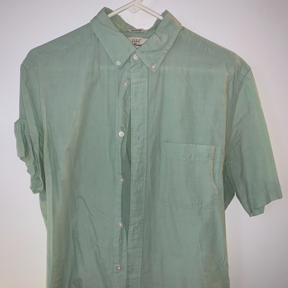 Men’s Green Button-Down Shirt